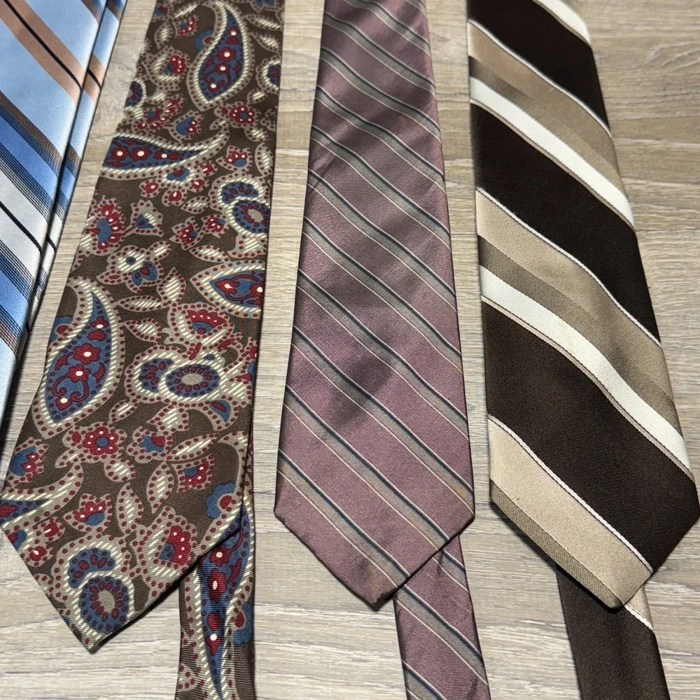 Lot of 7 Various Ties Pantani Rafaello Cougar Courtenay Austin Oleg‎ Cassini Tie